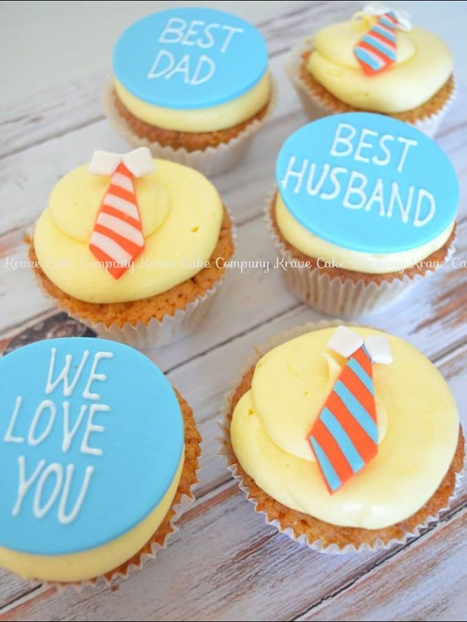 So dekorieren Sie Cupcakes für Ihren geliebten Ehemann: Dekorationsoptionen (+ Bonusvideo) 9