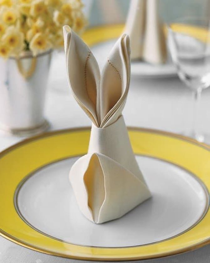 How to beautifully fold napkins for the Easter table: 4 options (+ bonus video) 10