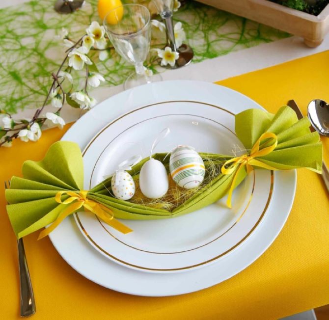 How to beautifully fold napkins for the Easter table: 4 options (+ bonus video) 4