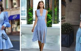 Fashionable blue dresses for the summer of 2023: current styles