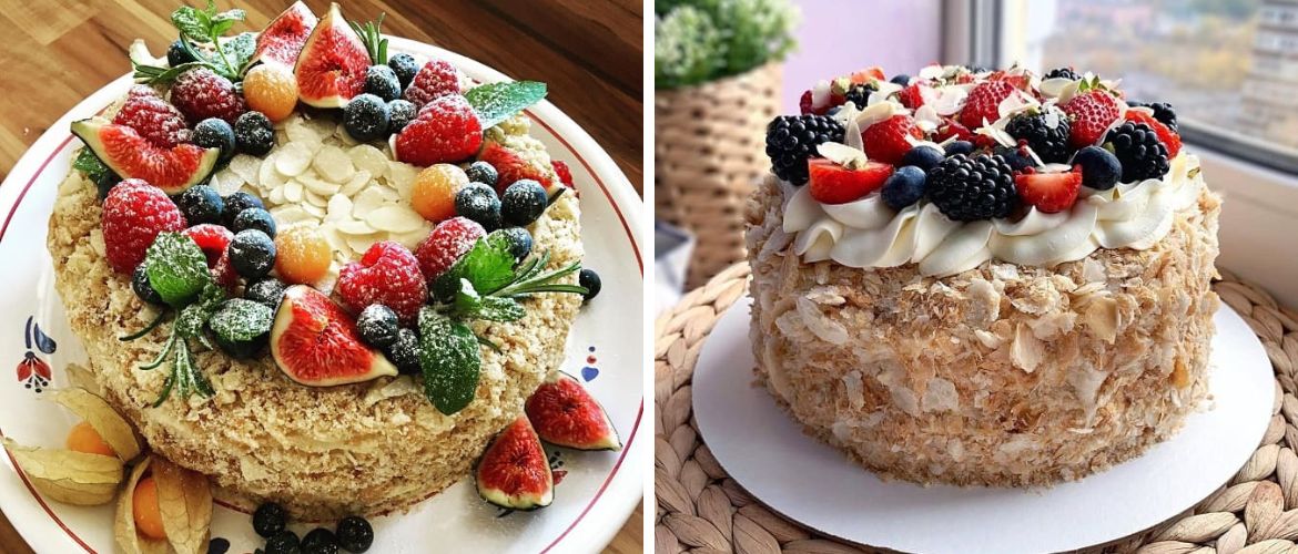 Как украсить торт Наполеон: варианты оформления десерта (+бонус-видео)