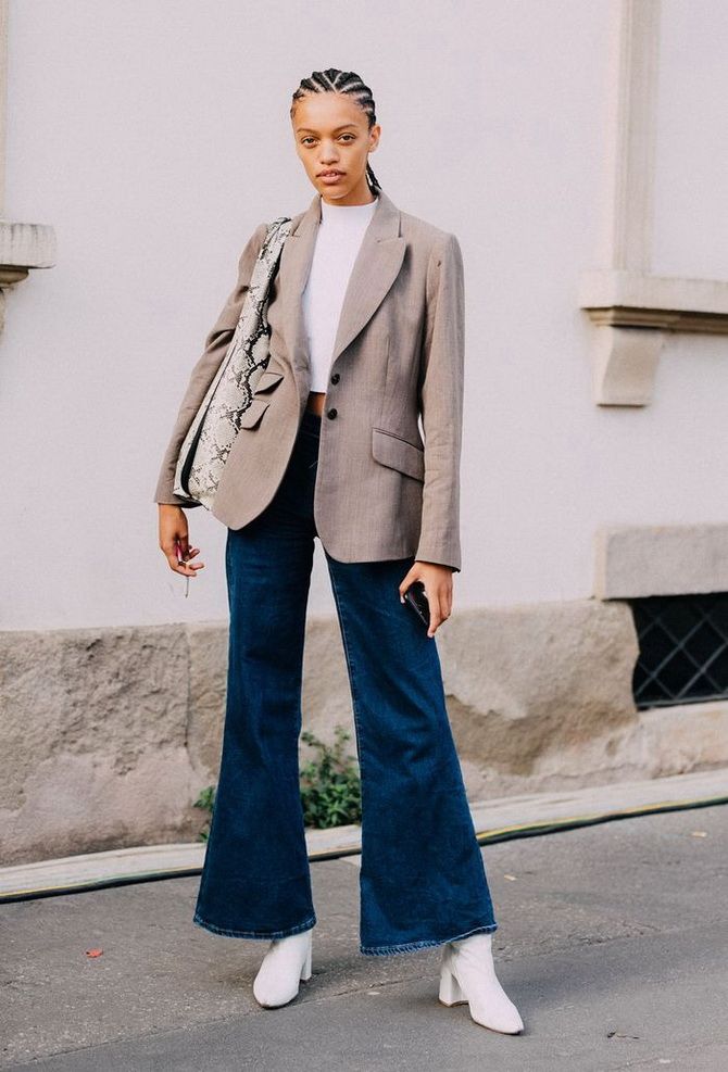 What shoes to wear with flared trousers: 5 beautiful looks 2