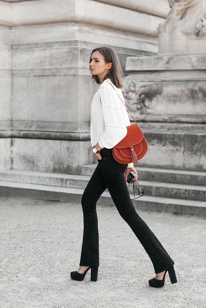 What shoes to wear with flared trousers: 5 beautiful looks 4