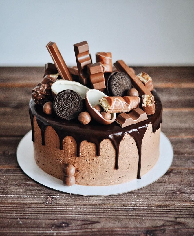 So dekorieren Sie einen Kuchen mit Schokolade: interessante Dekorationsideen 10