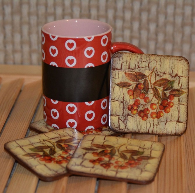How to create a beautiful cup coaster with your own hands: ideas with photos (+ bonus video) 4