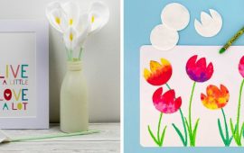 Wattepad-Blumen: einfache Bastelarbeiten für Kinder im Vorschulalter