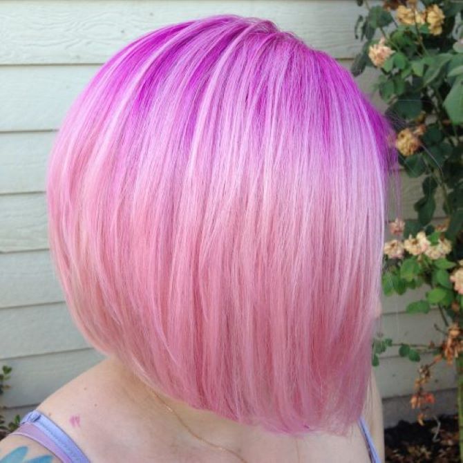 Hair coloring in pink: what shade to choose 10