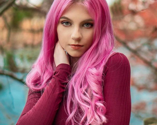 Hair coloring in pink: what shade to choose 5