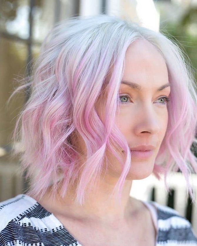 Hair coloring in pink: what shade to choose 17