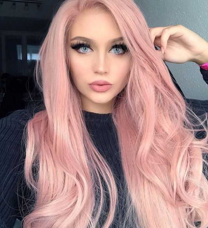 Hair coloring in pink: what shade to choose 18