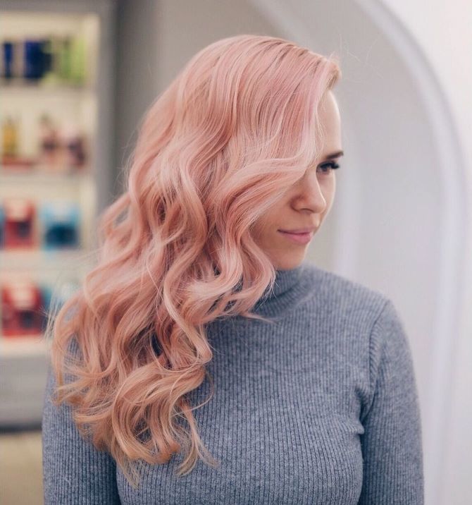 Hair coloring in pink: what shade to choose 19