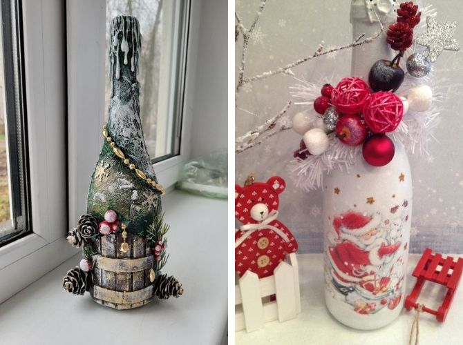 How to decorate a bottle of champagne in an original way: beautiful ideas 8
