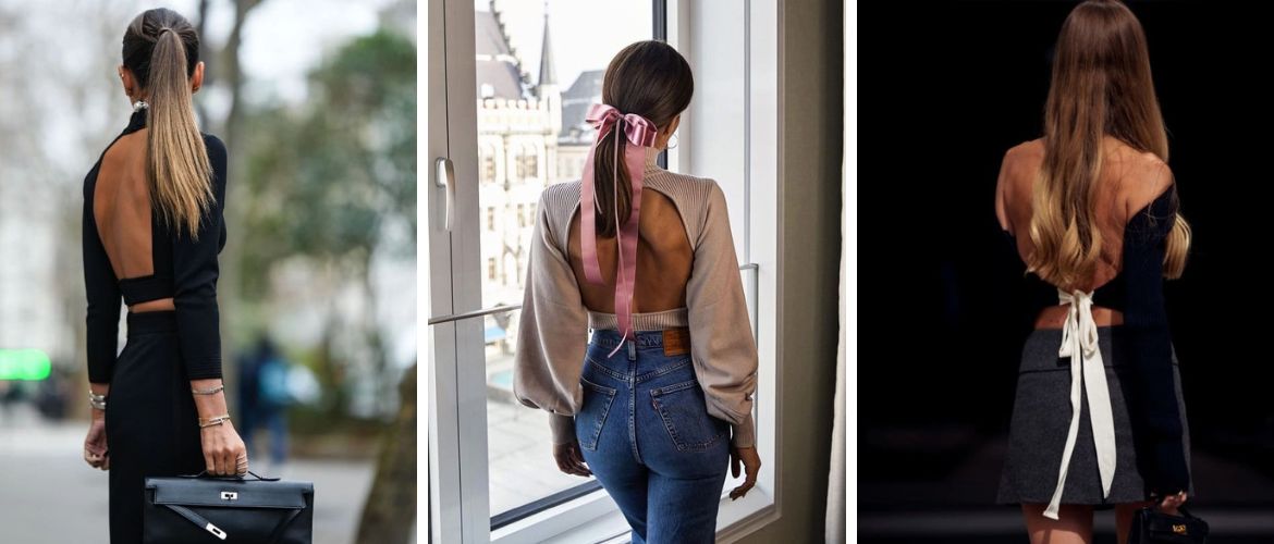 Top with open back: how to wear this summer