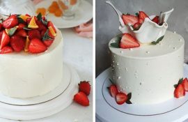 Как украсить торт клубникой – креативные идеи оформления (+бонус-видео)
