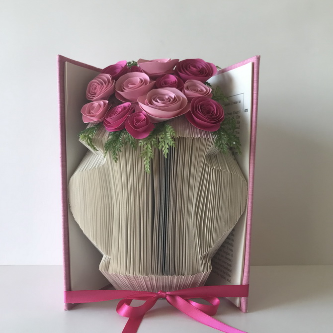Crafts from old books: how to turn pages into beautiful flower arrangements (+ bonus video) 6
