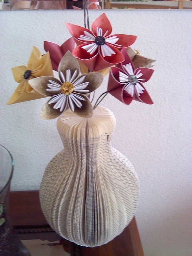 Crafts from old books: how to turn pages into beautiful flower arrangements (+ bonus video) 14