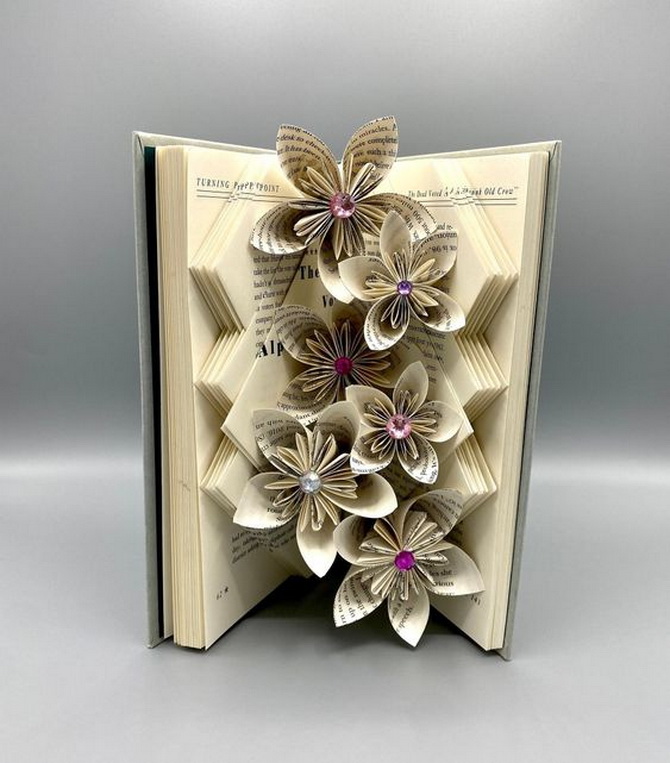 Поробки зі старих книг: як перетворити сторінки на красиві квіткові композиції (+бонус-відео) 10