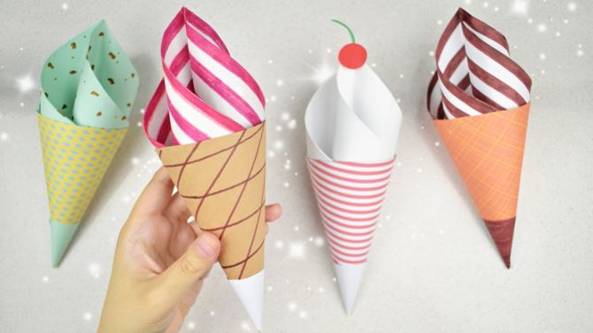 Морозиво, яке не тане: вироби з паперу для дітей (+бонус-відео) 3