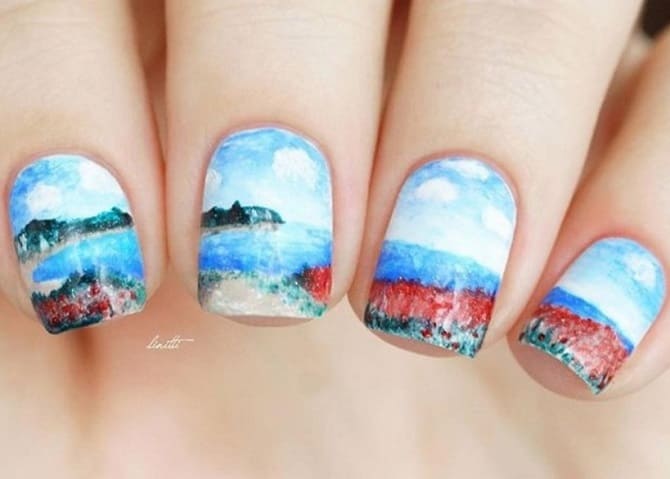 Paintings on nails: trendy manicure for the summer of 2023 2