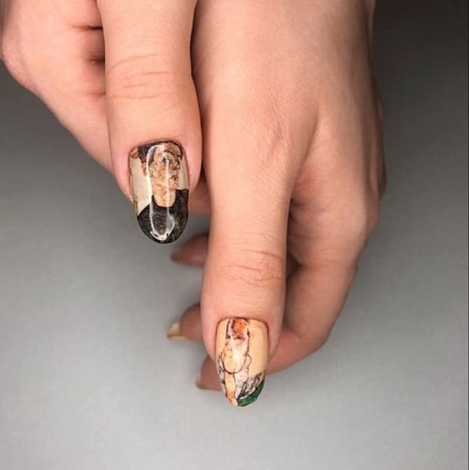 Paintings on nails: trendy manicure for the summer of 2023 7