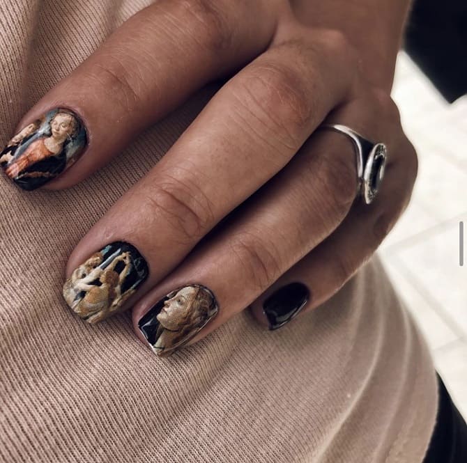 Paintings on nails: trendy manicure for the summer of 2023 8