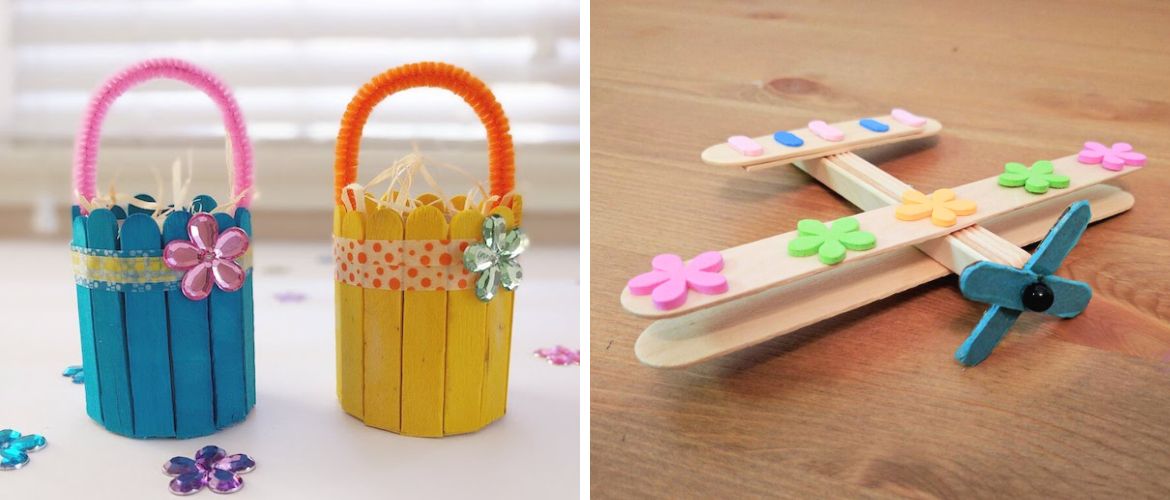 Crafts from wooden sticks for children: use the magic of creativity