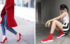 С чем носить красную обувь: стильные образы