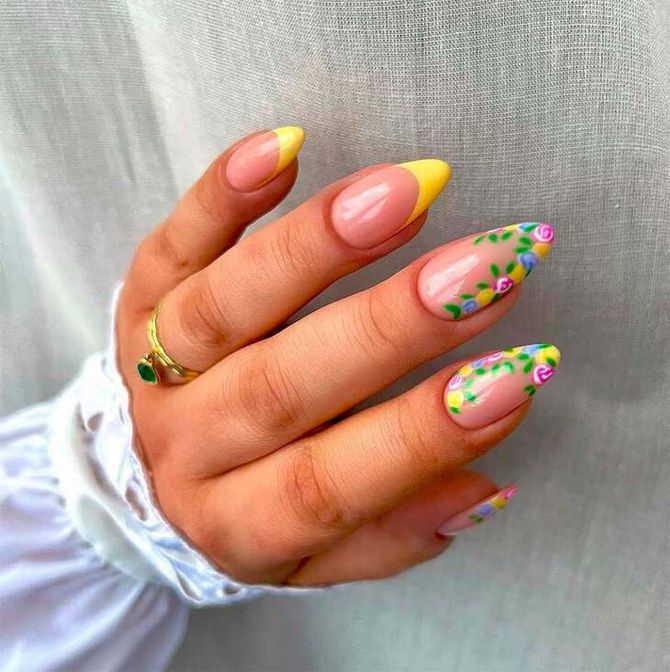 Manicure with flowers – trendy new items in 2023 21