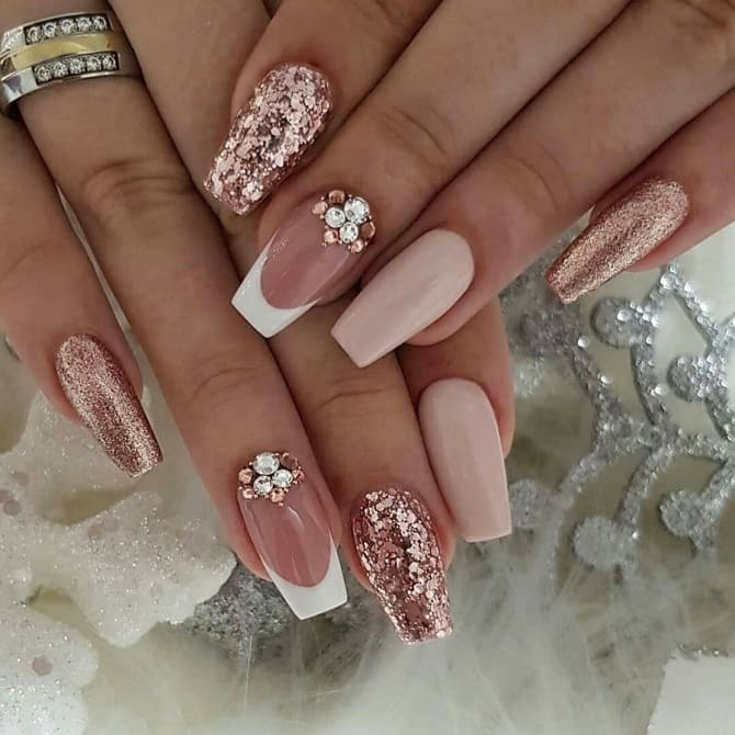 Stylish wedding manicure of the bride 2023-2024: fashion ideas (+ bonus video) 2