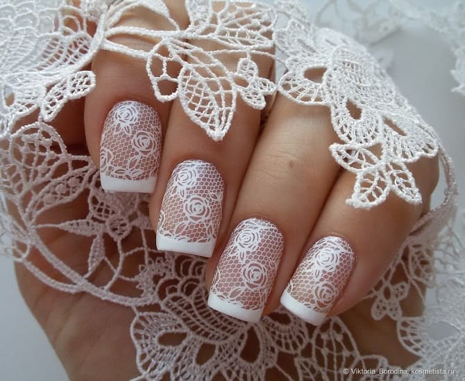 Stylish wedding manicure of the bride 2023-2024: fashion ideas (+ bonus video) 13