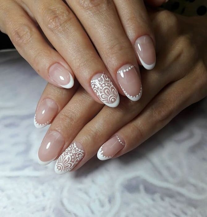 Stylish wedding manicure of the bride 2023-2024: fashion ideas (+ bonus video) 14