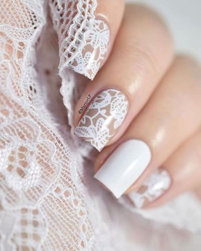 Stylish wedding manicure of the bride 2023-2024: fashion ideas (+ bonus video) 15