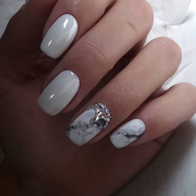 Stylish wedding manicure of the bride 2023-2024: fashion ideas (+ bonus video) 17