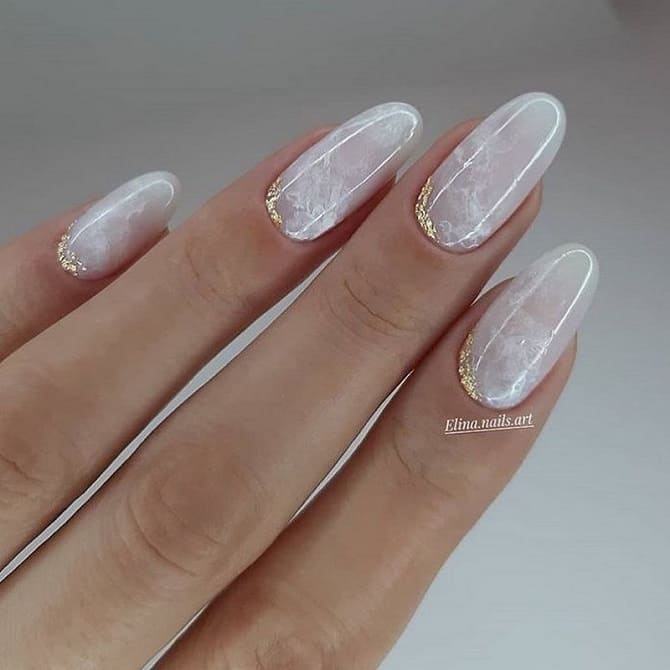 Stylish wedding manicure of the bride 2023-2024: fashion ideas (+ bonus video) 19