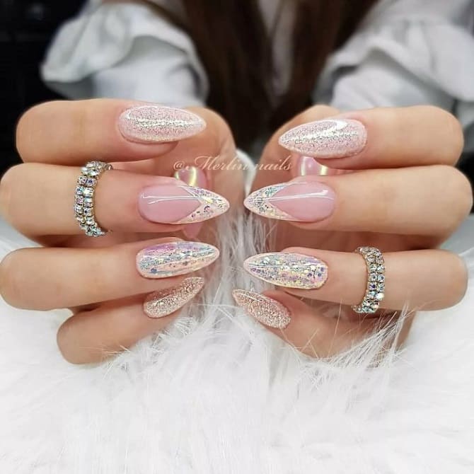 Stylish wedding manicure of the bride 2023-2024: fashion ideas (+ bonus video) 9