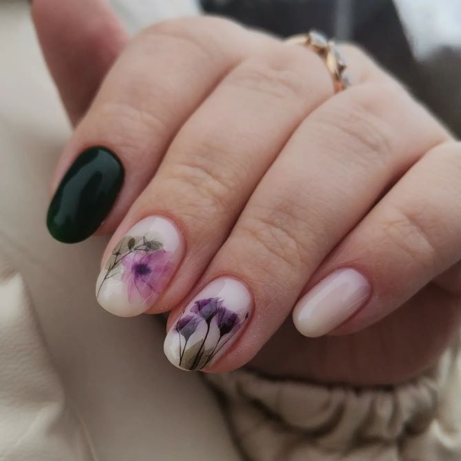 Manicure with flowers – trendy new items in 2023 9