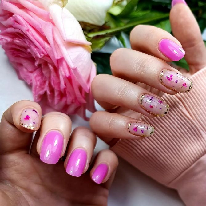 Manicure with flowers – trendy new items in 2023 3