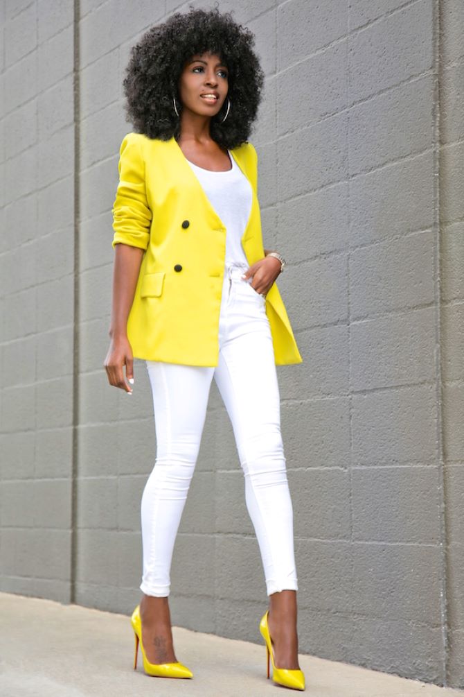How to combine yellow shoes: 8 fashionable looks 3
