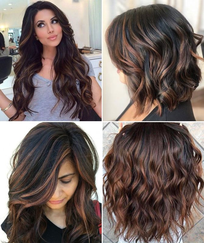 Highlighting on dark hair: spectacular ideas with photos 3