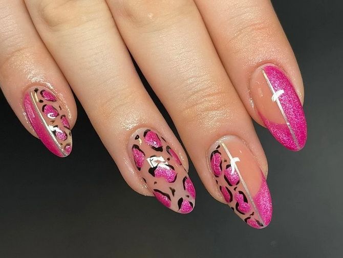 Like a Barbie: fashionable pink manicure in the style of Barbiecore 18