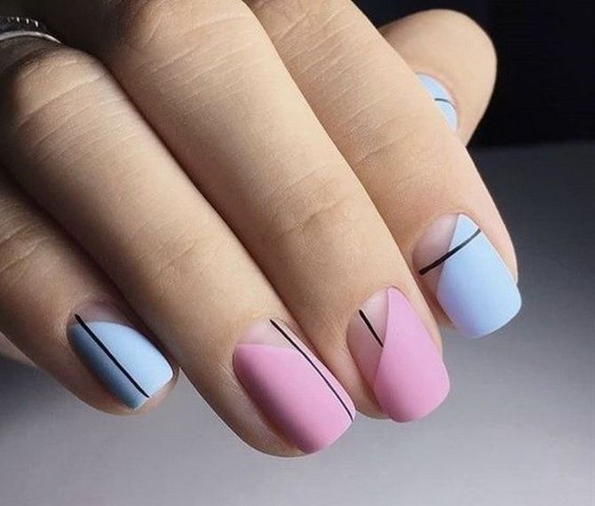 Geometrische Maniküre: elegante und einfache Nailart-Ideen 1