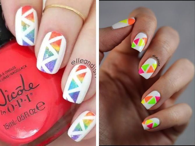 Geometric manicure: elegant and simple nail art ideas 11