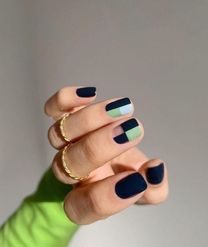 Geometric manicure: elegant and simple nail art ideas 15