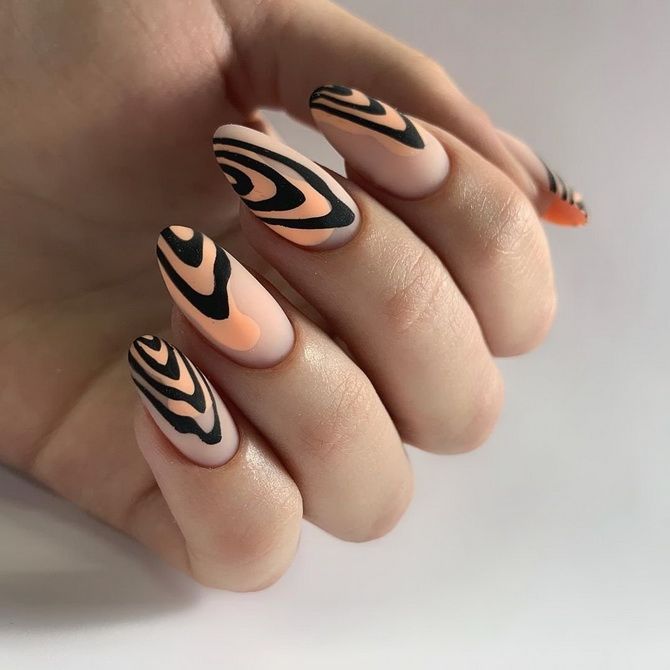 Geometric manicure: elegant and simple nail art ideas 17