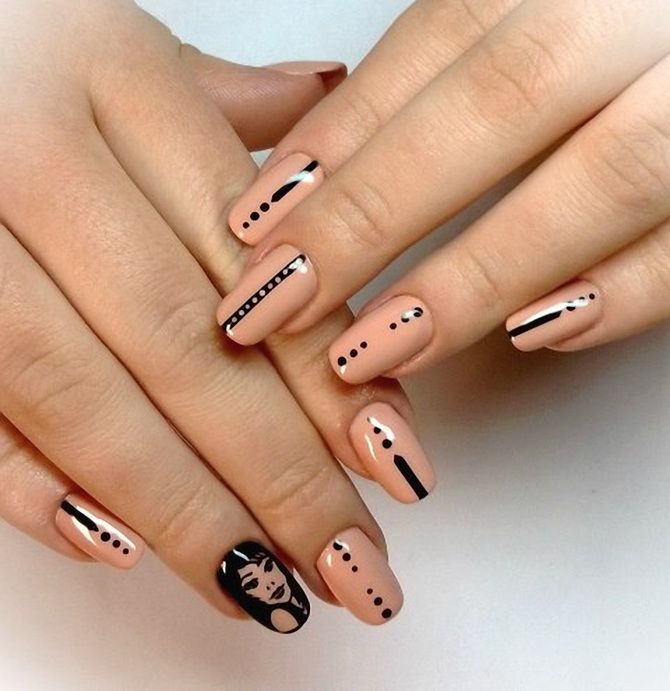 Geometric manicure: elegant and simple nail art ideas 6
