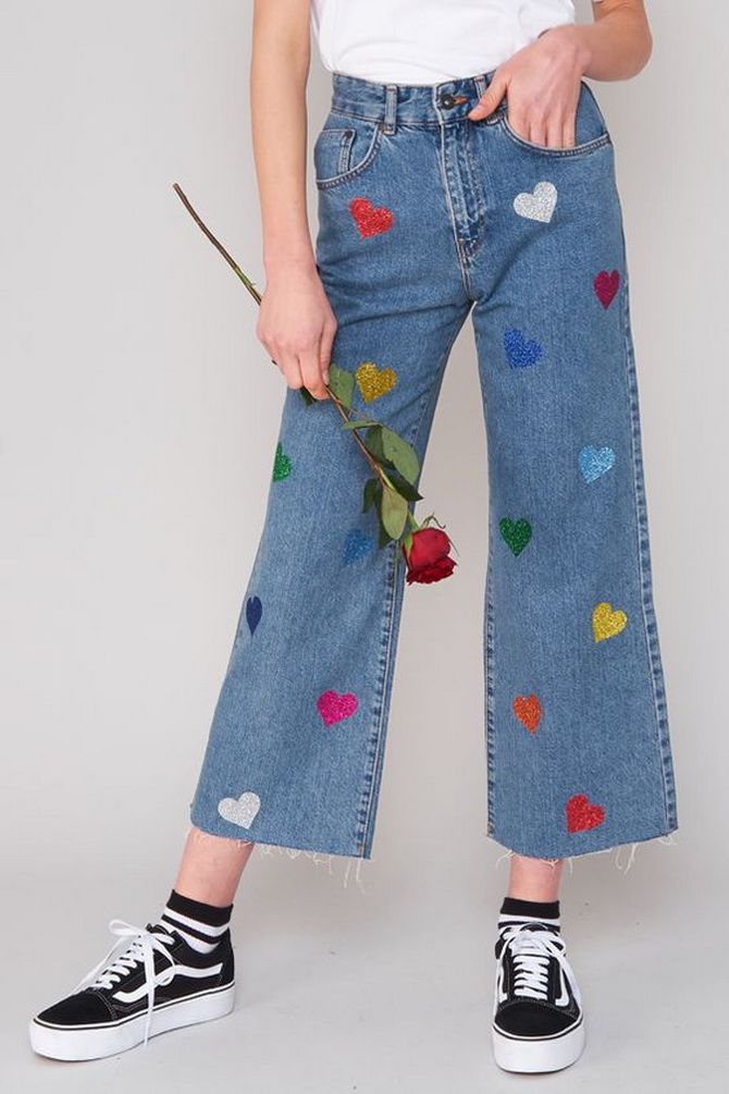 Modedekor: So dekorieren Sie Jeans mit Ihren eigenen Händen 10