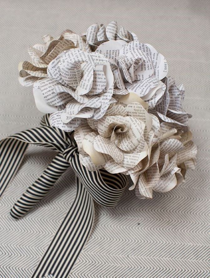 Do-it-yourself flowers from newspapers – step by step master classes (+ bonus video) 6