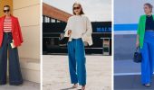 What to wear with blue trousers: we select the color of the top