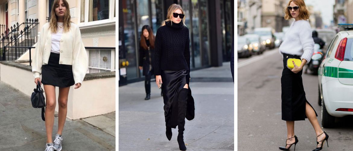 What to combine with a black skirt: top 6 fashionable looks