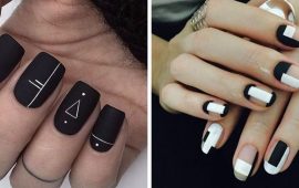 Geometric manicure: elegant and simple nail art ideas